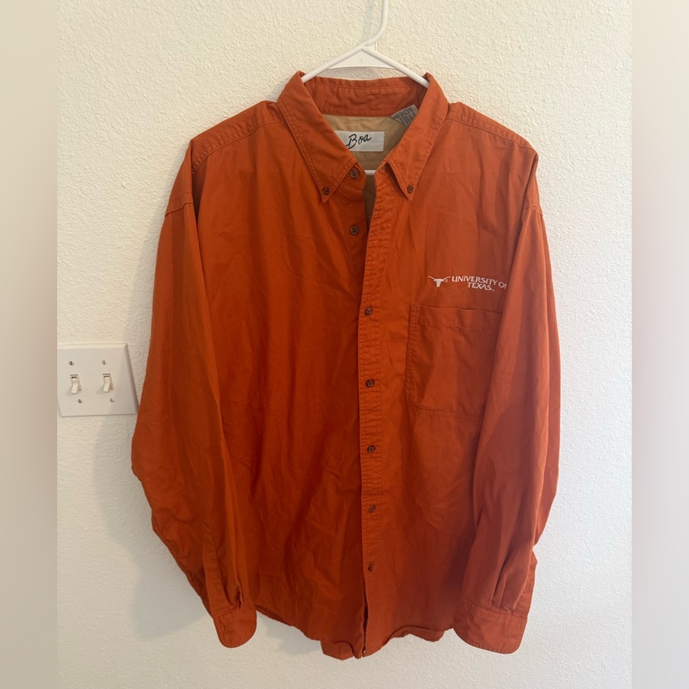 Men's Burnt Orange Button Down Shirt